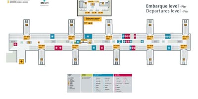 3 Uluslararası Havaalanı Sao Paulo haritası-Guarulhos - Terminal