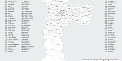 İlçe haritası São Paulo