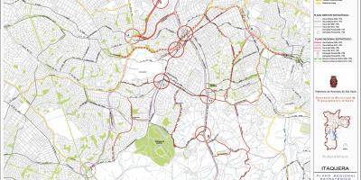 İtaquera haritası São Paulo - Yollar
